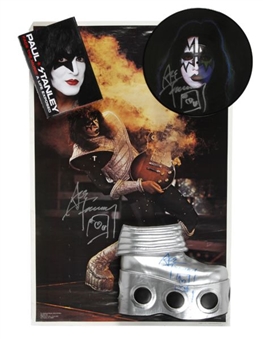 KISS Lot of 4 Autographed Items Signed by Ace Frehley and Paul Stanley. (4)